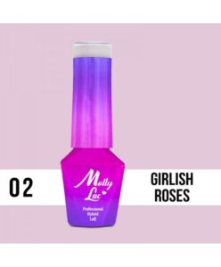 02. MOLLY LAC gel lak - dívka ROSES 5ML Růžová
