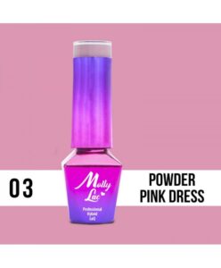 03. MOLLY LAC gel lak - POWDER PINK 5ML Růžová