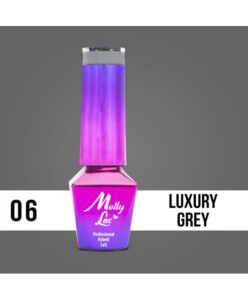 06. MOLLY LAC gel lak - LUXURY GREY 5ML Šedá