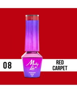08. MOLLY LAC gel lak -Red CARPET 5ML Červená