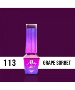 113. MOLLY LAC gel lak - Grape Sorbet 5ML Fialová