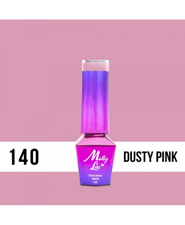 140. MOLLY LAC gel lak - Dusty pink 5ML Růžová