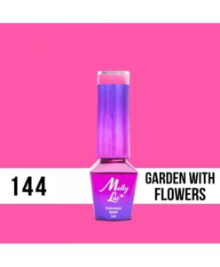 144. MOLLY LAC gel lak - Garden with Flowers 5ML Růžová