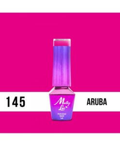 145. MOLLY LAC gel lak - Flamingo Aruba 5ML Růžová