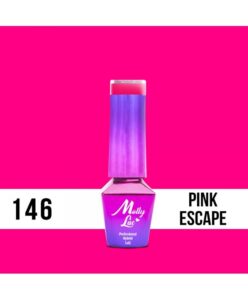 146. MOLLY LAC gel lak - Flamingo Pink Escape 5ML Růžová