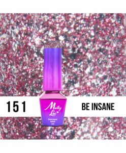 151. MOLLY LAC gel lak - Be Insane 5ML Stříbrná