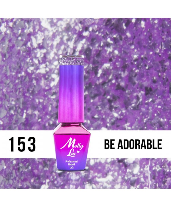 153. MOLLY LAC gel lak - Be Adorable 5ML Fialová
