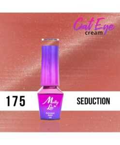 175. MOLLY LAC gél lak -Cat Eye Cream Seduction 5ml Korálová