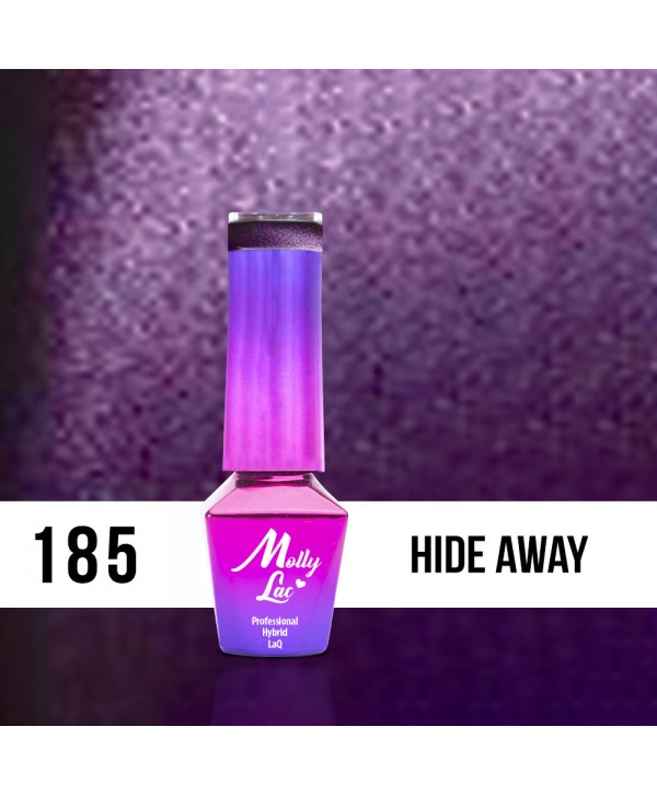 185. MOLLY LAC gél lak Hide away   5ml Fialová