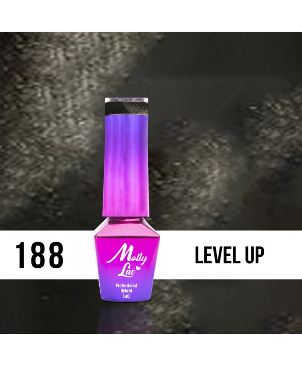 188. MOLLY LAC gel lak Level 5ml Černá