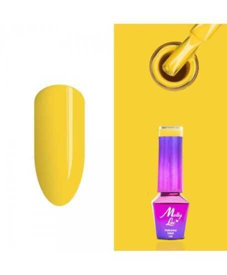 214. MOLLY LAC gel lak - Honey Diva 5ml Žlutá
