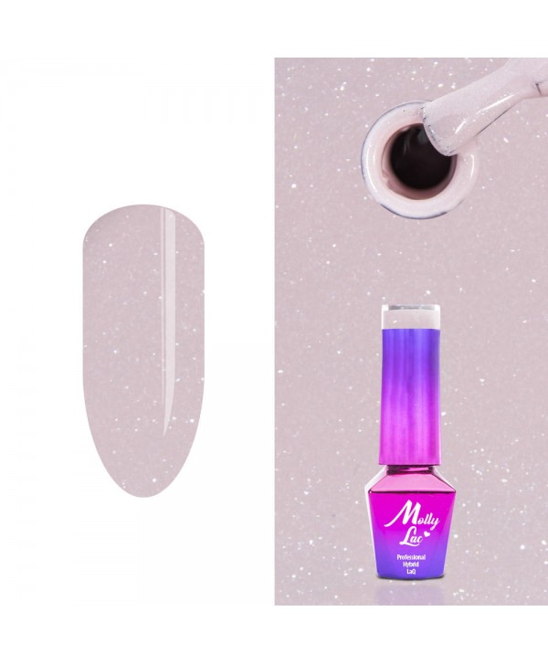 223. MOLLY LAC gel lak - Sugar Blush 5ML Šedá