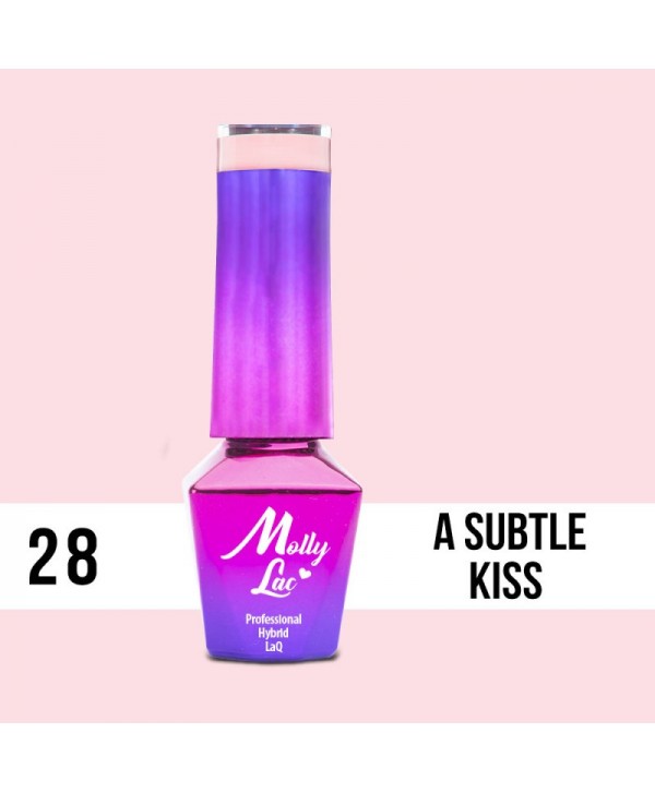 28. MOLLY LAC gel lak - A Subtle KISS 5ML Růžová
