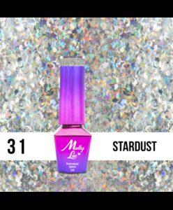 31. MOLLY LAC gel lak - Stardust 5ML Stříbrná