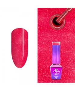 311. MOLLY LAC glitrový gel lak - Red Power 5ml Červená