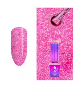 313. MOLLY LAC glitrový gel lak - Uptown Girl 5ml Růžová