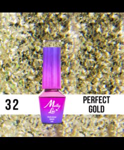 32. MOLLY LAC gel lak - Perfect Gold 5ML Zlatá