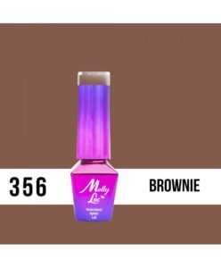 356. MOLLY LAC gel lak Choco dreams - Brownie 5ml Hnědá