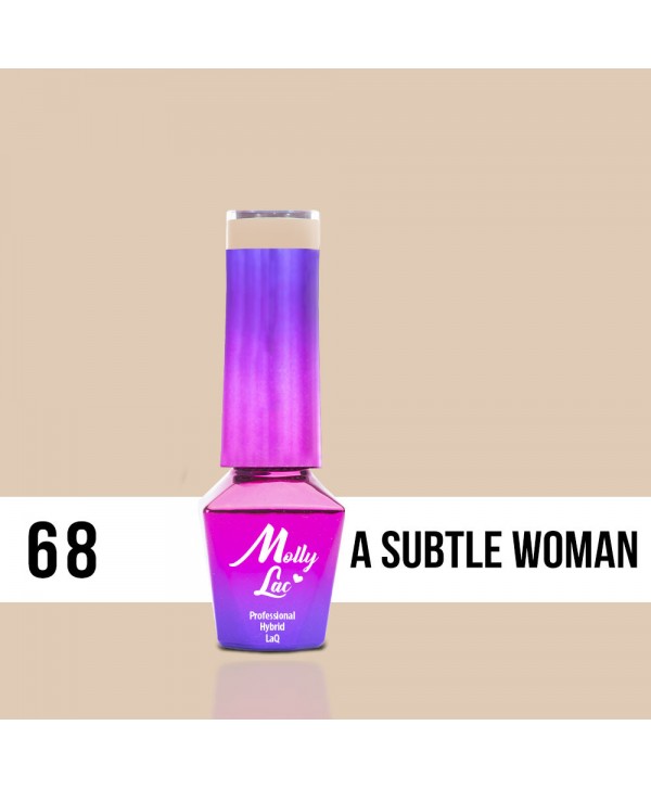 68. MOLLY LAC gel lak - Subtle Woman 5ml Růžová