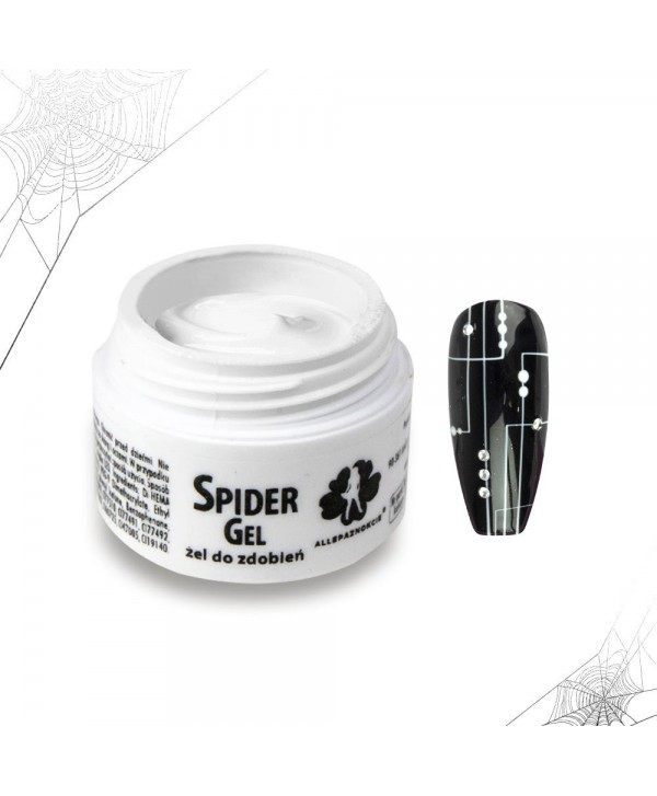 Allepaznokcie spider gel - bílý 5ml Bílá