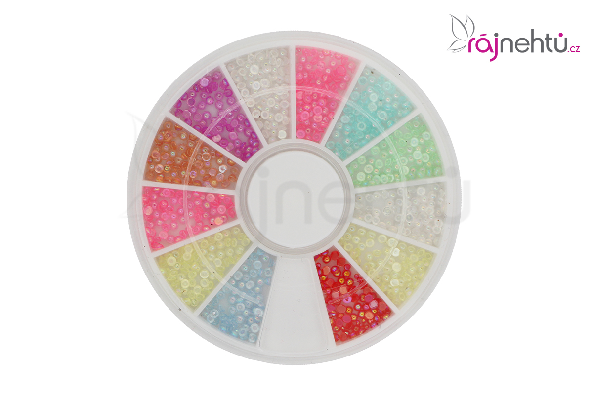 Barevné kamínky v karuselu - kulaté skleněné