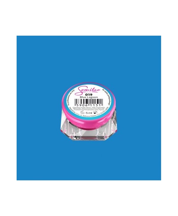 Barevný uv gel Semilac 019 Modrá