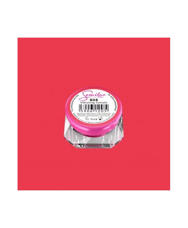 Barevný uv gel Semilac 024 Červená