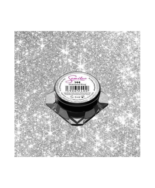 Barevný uv gel Semilac 144 Stříbrná