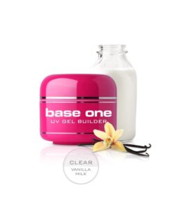 Base one UV gel Clear 30g - Vanilla milk Čirá