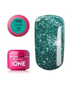Glitrový UV gel Base one Las Vegas 14 - Riviera Tyrkysová