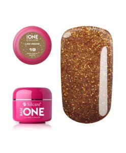 Glitrový UV gel Base one Las Vegas 19 - Golden Gate Zlatá