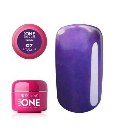 Perleťový uv gel Sparkling plum 07 5g Fialová