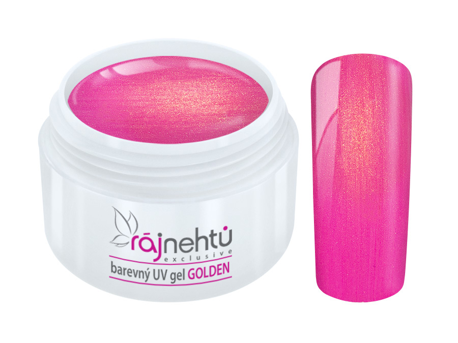 Ráj nehtů Barevný UV gel GOLDEN - Bubble Purple - 5ml