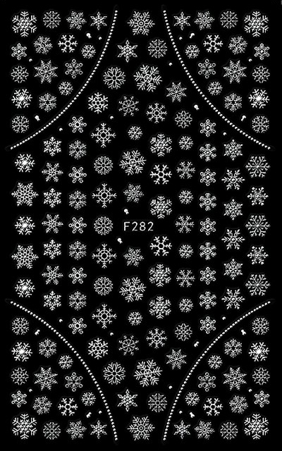 Samolepky Vánoce XL - sněhové vločky F282