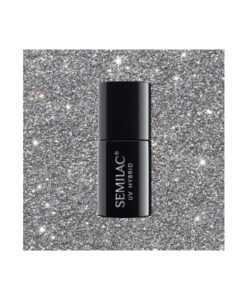 Semilac - gel lak Platinum Silver 259 7ml Stříbrná