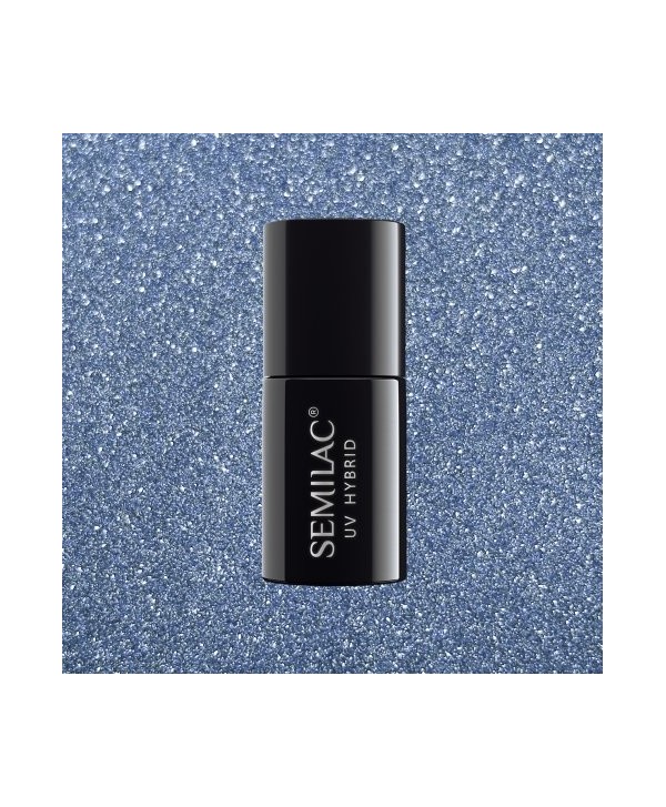 Semilac - gél lak Platinum Silver Blue 255 7ml Modrá