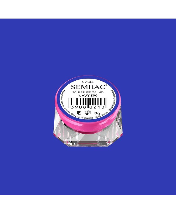 Semilac sculpture UV gel 4D Navy 5 g Modrá