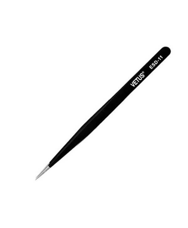 Vetus pinzeta ESD-11 rovná čierna Černá