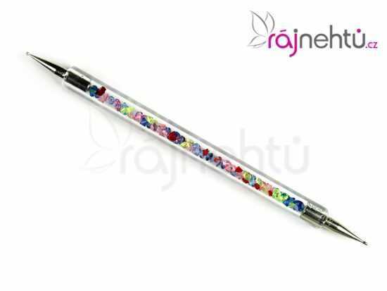 Zdobící kulička DUO s barevnými krystaly - A