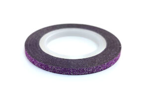 Zdobící páska 3mm - glitter fialová