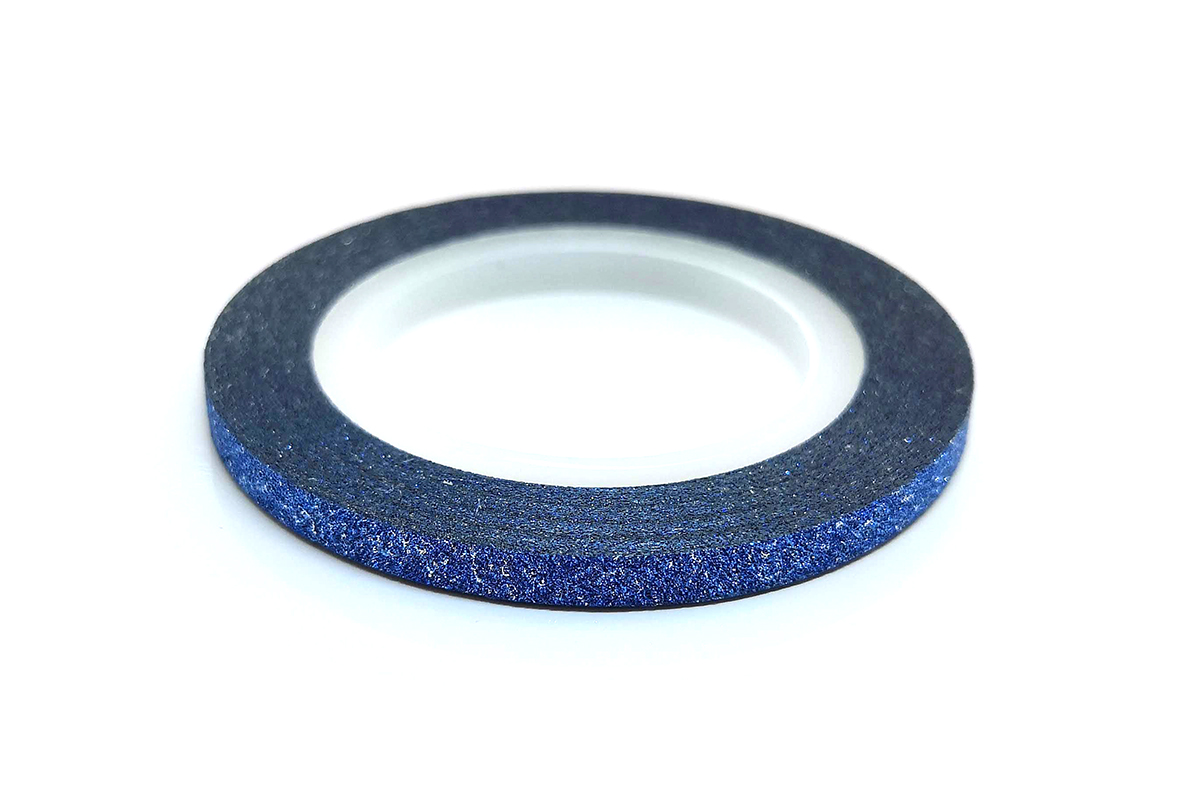 Zdobící páska 3mm - glitter modrá