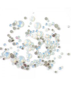 Zirkonové kamínky opal mix - bílé AB