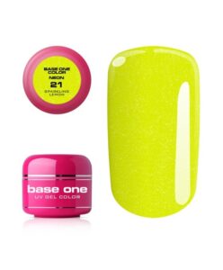 Silcare Base one neonový uv gel 21 Sparkling Lemon 5g Žlutá