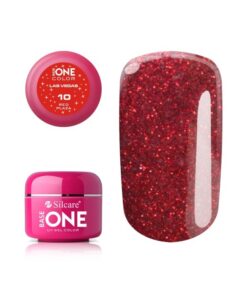 Glitrový UV gel Base one Las Vegas 10 - Red Plaza Červená