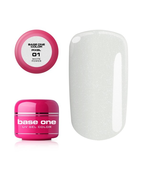 Silcare Base One Pixel UV gél 01 White Power 5 g Bílá